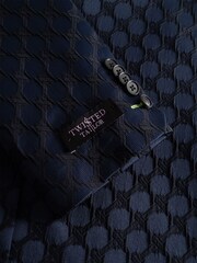Twisted Tailor Blue Slim Fit Papatya Jacquard Jacket - Image 5 of 6