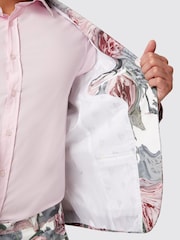 Twisted Tailor White Skinny Fit Dali Cotton Floral Jacket - Image 4 of 6