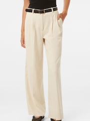 Forever New Cream Edweena Belted Wide Leg Trousers - Image 3 of 6