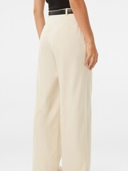 Forever New Cream Edweena Belted Wide Leg Trousers - Image 6 of 6