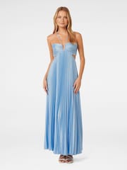Forever New Blue Trixie Pleated Maxi Dress - Image 1 of 4