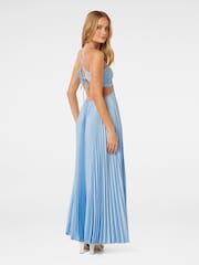Forever New Blue Trixie Pleated Maxi Dress - Image 4 of 4