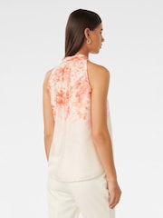 Forever New Cream Pina Print Placement Blouse with a Touch of Linen - Image 4 of 5