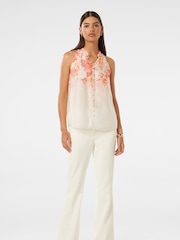 Forever New Cream Pina Print Placement Blouse with a Touch of Linen - Image 5 of 5