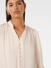 Forever New Cream Annalise Lace Sleeves Blouse - Image 2 of 5
