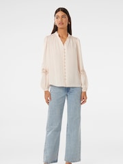 Forever New Cream Annalise Lace Sleeves Blouse - Image 5 of 5