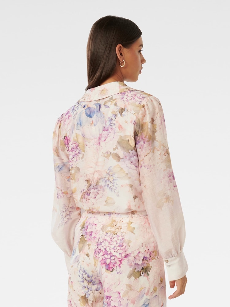 Forever New Cream Slim Rosie Shirt With a touch of Linen - Image 5 of 5