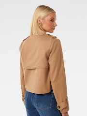 Forever New Brown Willow Cropped Trench Jacket - Image 4 of 5