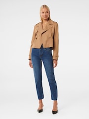 Forever New Brown Willow Cropped Trench Jacket - Image 5 of 5