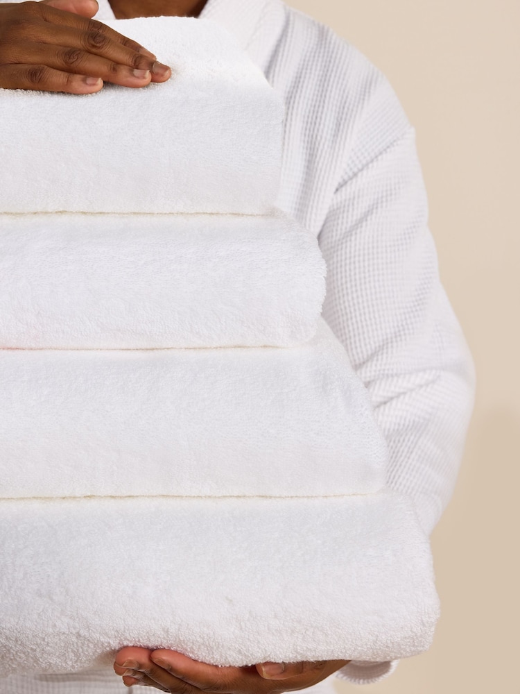 White Luxury Spa Collection Luxe 100% Cotton Towel - Image 1 of 5