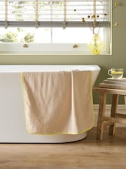 Yellow Colour Pop Trim 100% Cotton Towel - Image 2 of 7