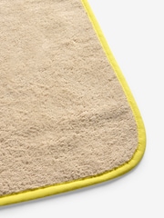 Yellow Colour Pop Trim 100% Cotton Towel - Image 7 of 7