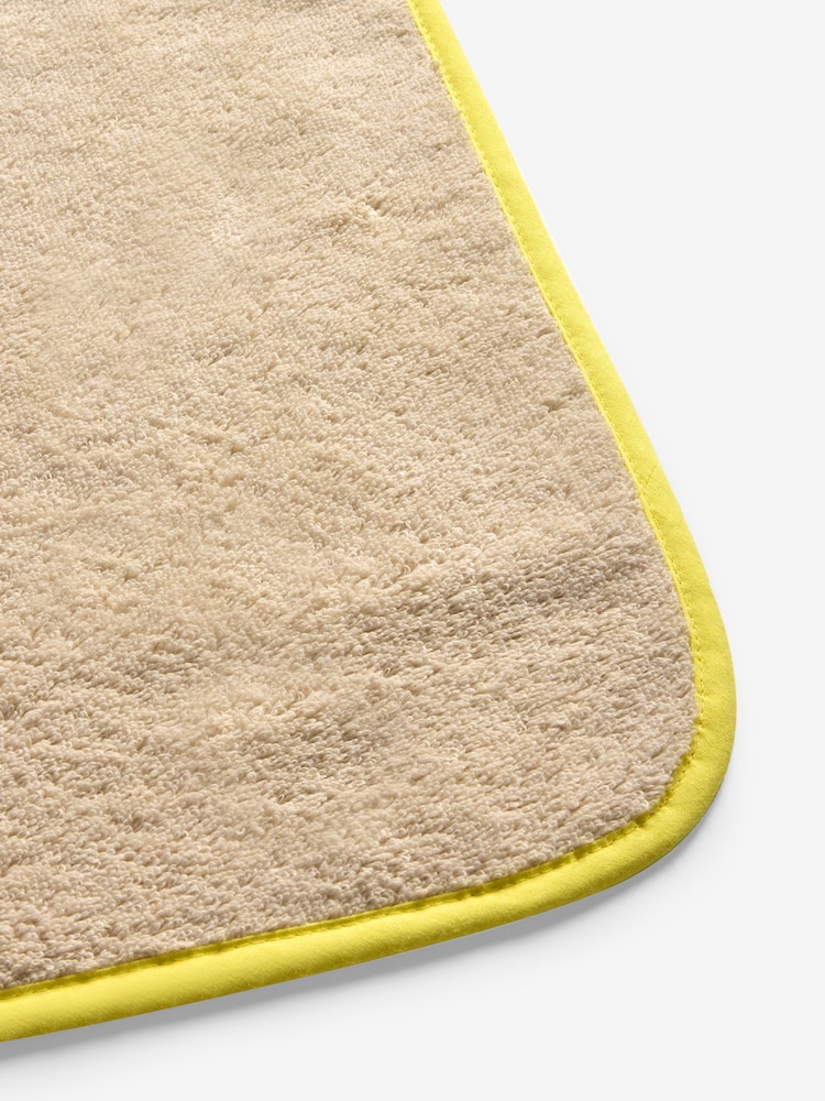 Yellow Colour Pop Trim 100% Cotton Towel - Image 7 of 7