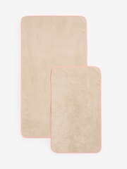 Peach Pink Colour Pop Trim 100% Cotton Towel - Image 4 of 4