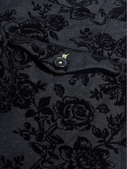 Twisted Tailor Black Skinny Fit Fleet Floral Tuxedo Trousers - Image 3 of 3