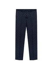 Twisted Tailor Blue Slim Fit Papatya Jacquard Trousers - Image 2 of 3