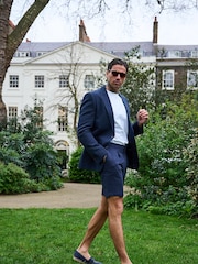 Harry Brown Deakin Cotton Linen Seersucker Shorts - Image 3 of 9