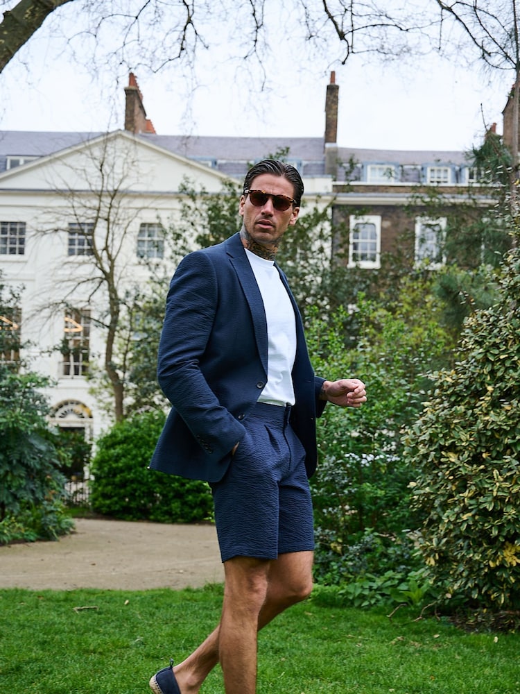 Harry Brown Deakin Cotton Linen Seersucker Shorts - Image 4 of 9