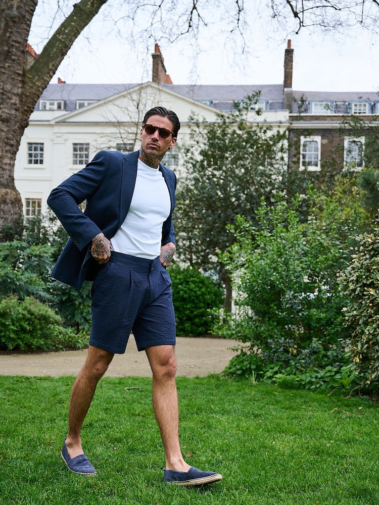 Harry Brown Deakin Cotton Linen Seersucker Shorts - Image 5 of 9