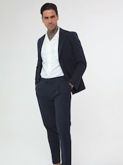 Harry Brown Deakin Cotton Linen Seersucker Tailored Fit Trousers - Image 3 of 4