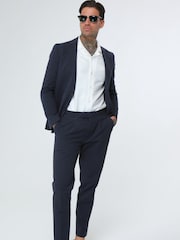Harry Brown Deakin Cotton Linen Seersucker Tailored Fit Trousers - Image 4 of 4