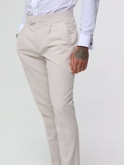 Natuurlijk - Harry Brown Decorate Cotton Linen Blend Regular Fit Trousers - Image 3 of 4