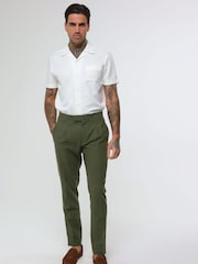 Groen - Harry Brown Decorate Cotton Linen Blend Regular Fit Trousers - Image 1 of 6