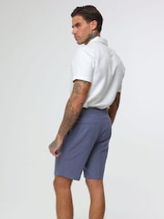 Albastru - Pantaloni scurți din bumbac Harry Maro Decorate Lenjerie de pat Blend - Imaginea 2 din 4