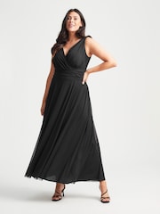 Scarlett & Jo Black Nancy Marilyn Mesh Maxi Dress - Image 1 of 4