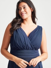 Scarlett & Jo Navy Blue Nancy Marilyn Mesh Maxi Dress - Image 3 of 5