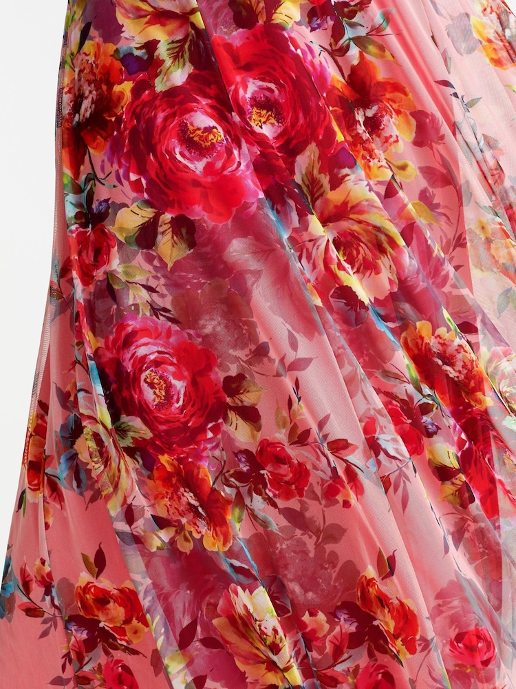 Scarlett & Jo Pink Isabelle Angel Sleeve Maxi Dress - Image 4 of 4