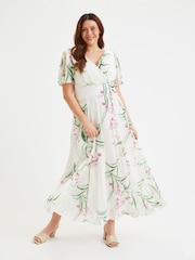 Scarlett & Jo Natural Isabelle Angel Sleeve Maxi Dress - Image 1 of 4