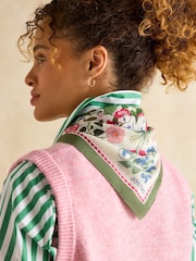 Joules Kensington Cream Cotton Scarf - Image 2 of 4