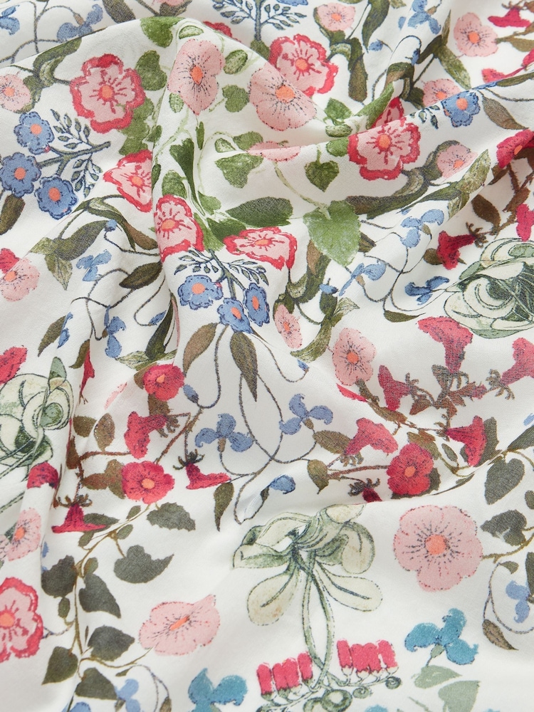 Joules Kensington Cream Cotton Scarf - Image 4 of 4