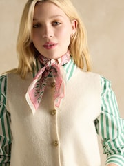 Joules Kensington Pink/Orange Cotton Scarf - Image 2 of 5