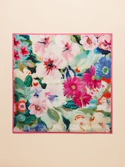 Floral - Joules quadrado Bloomfield 100% seda Scarf - Imagem 3 de 5
