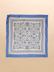 Azul - Joules quadrado Bloomfield 100% seda Scarf - Imagem 4 de 6