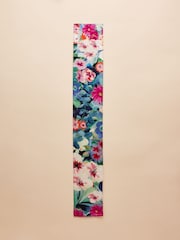 Joules Highgrove Floral Skinny Printed 100% Silk Scarf - Image 3 of 5