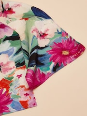Joules Highgrove Floral Skinny Printed 100% Silk Scarf - Image 5 of 5