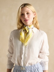 Бело-желтый - Joules Elsie 100% Silk Scarf - Image 1 of 5