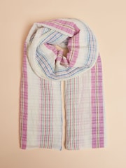 Joules Orla Multi Lightweight Cotton Scarf - Image 3 of 6