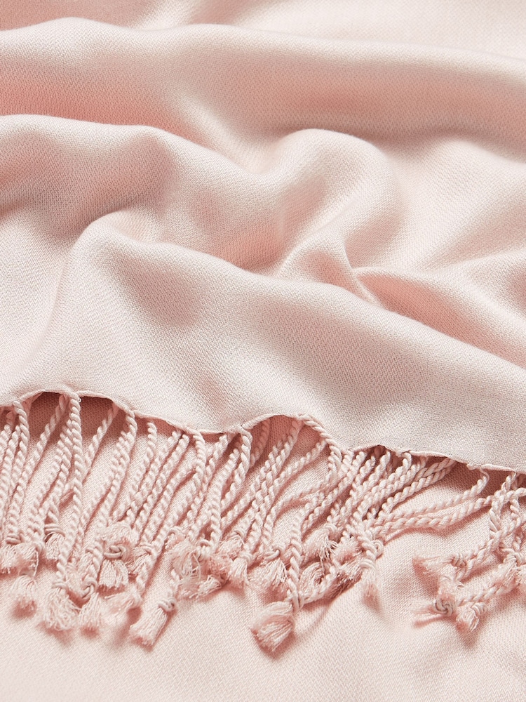 Joules Ascot Pink Pashmina Style Scarf - Image 5 of 5