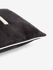 Monochrome Ten Out Of Ten Slogan Velvet Cushion - Image 4 of 4