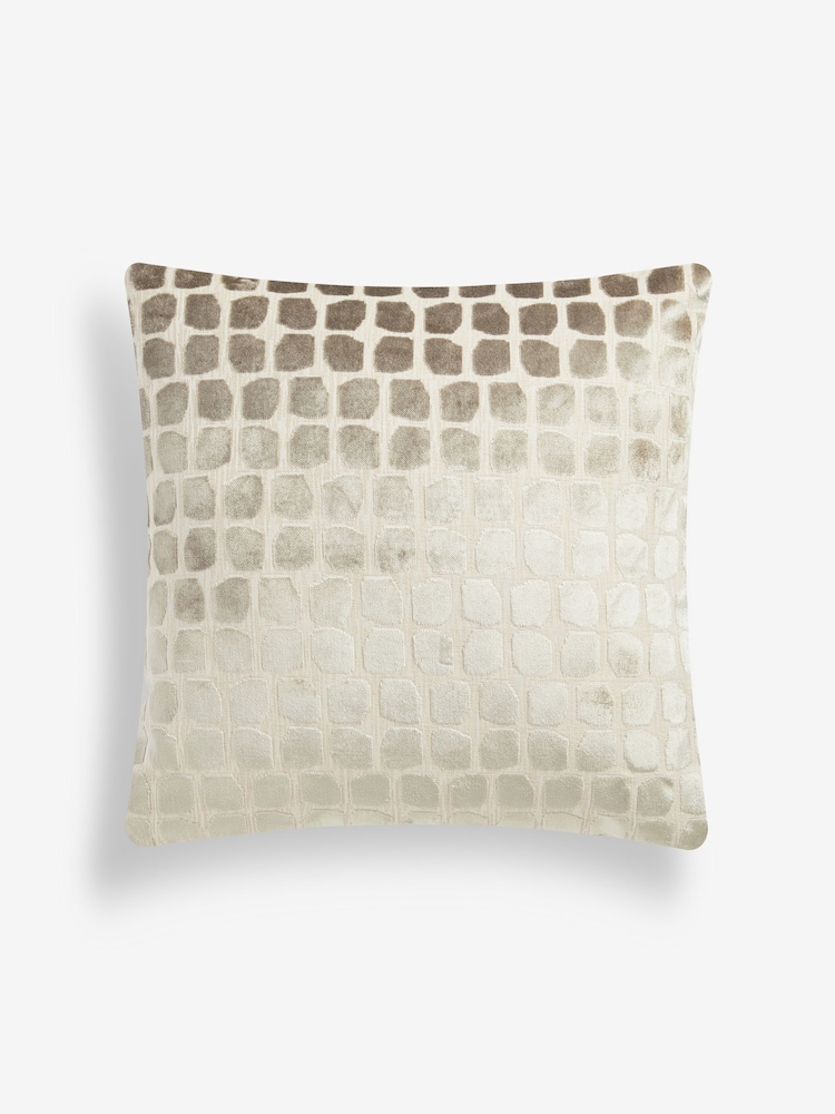 Champagne Gold 50 x 50cm Velvet Spot Cushion - Image 3 of 5