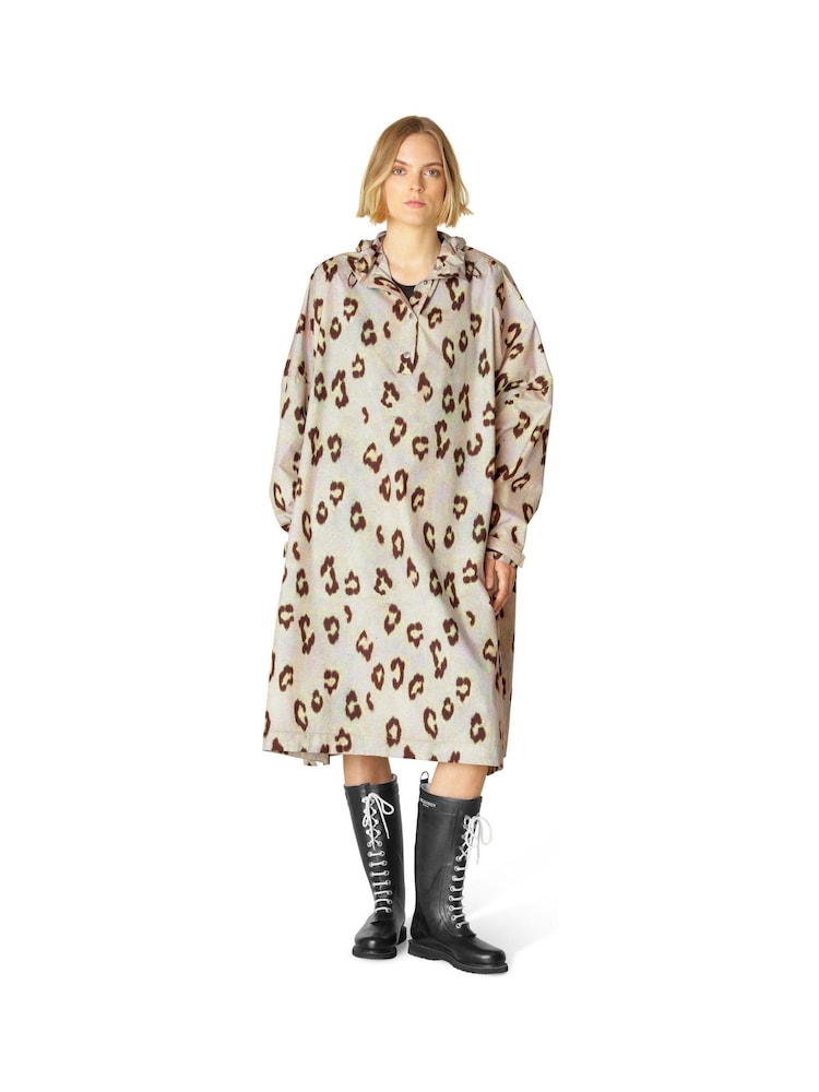 Ilse Jacobsen Leopard Print Waterproof Poncho - Image 1 of 9
