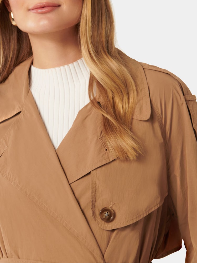 Forever New Brown Alexis Summer Trench Coat - Image 2 of 5