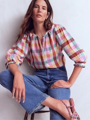 Boden Cream Camille Double Cloth Top - Image 1 of 6