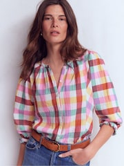 Boden Cream Camille Double Cloth Top - Image 2 of 6