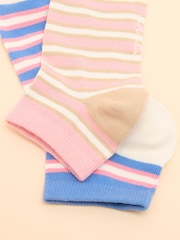 Azul/rosa - Joules Rilla Pack of Two Trainer Socks - Imagen 3 de 3