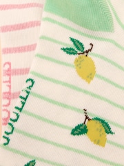 Amarillo limón - Joules Rilla Pack of Two Trainer Socks - Imagen 2 de 3